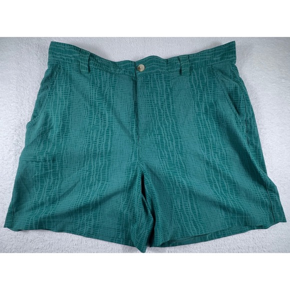Columbia Shorts Men's 36w‎ 6L Blue PFG Pattern Zip Side  Pocket Belt Loop Water - Picture 1 of 9